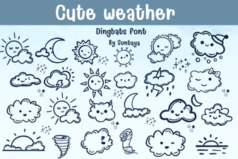Cute Weather Font Design Ideas for Creative Projects