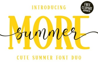 More Summer Duo Font for Creative Design Projects
