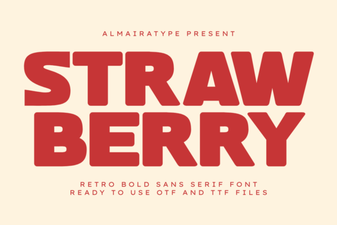Straw Berry Font Design and Creative Uses